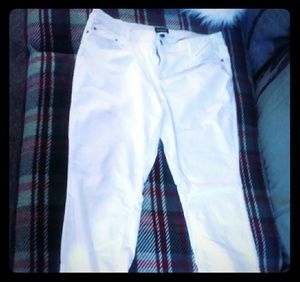 White denim material jeans size 15 juniors